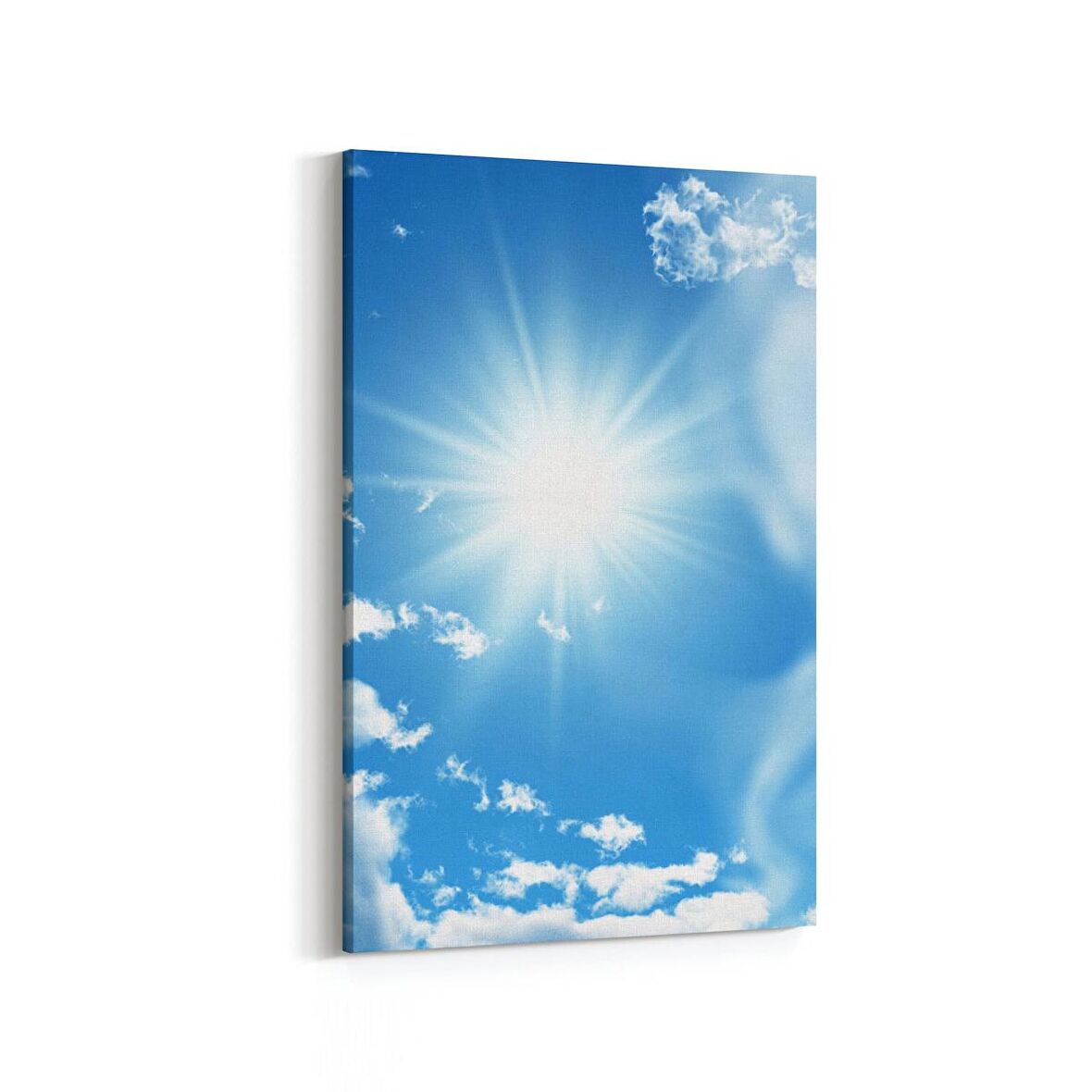 Olla 15524D Gökyüzü Bulut Görseli  Dikey Kanvas Tablo (Ölçü: 100X150)