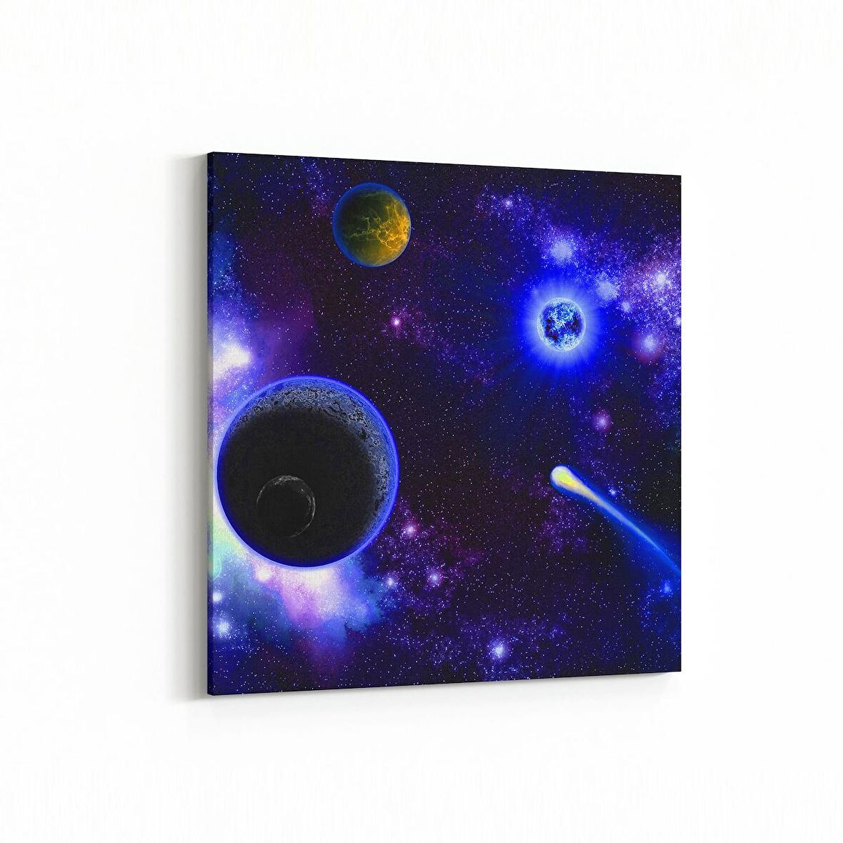 Olla 17635K Uzay Görseli Kare Kanvas Tablo (Ölçü: 100X100)