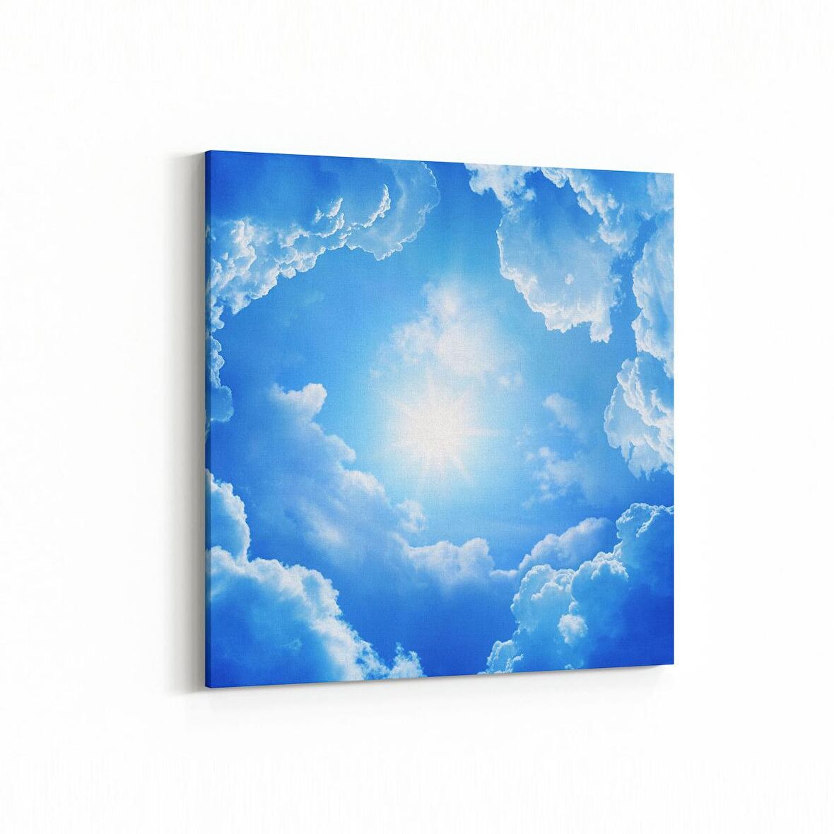 Olla 15743K Gökyüzü Bulut Görseli  Kare Kanvas Tablo (Ölçü: 25X25)