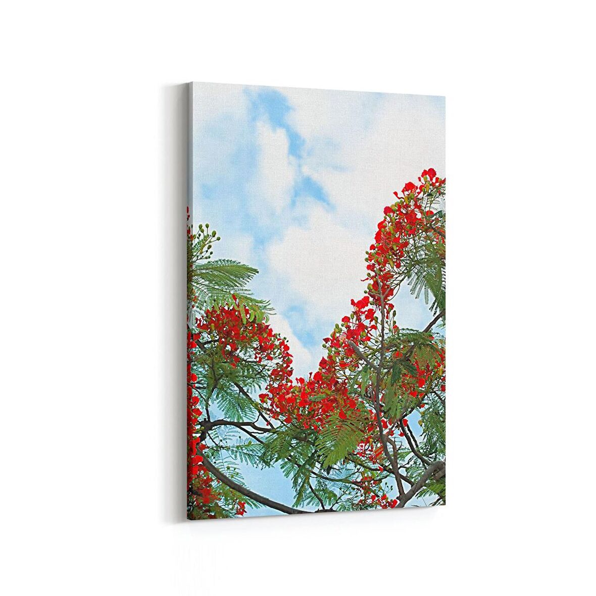 Olla 10596D Ağaç Görseli Dikey Kanvas Tablo (Ölçü: 20X30)