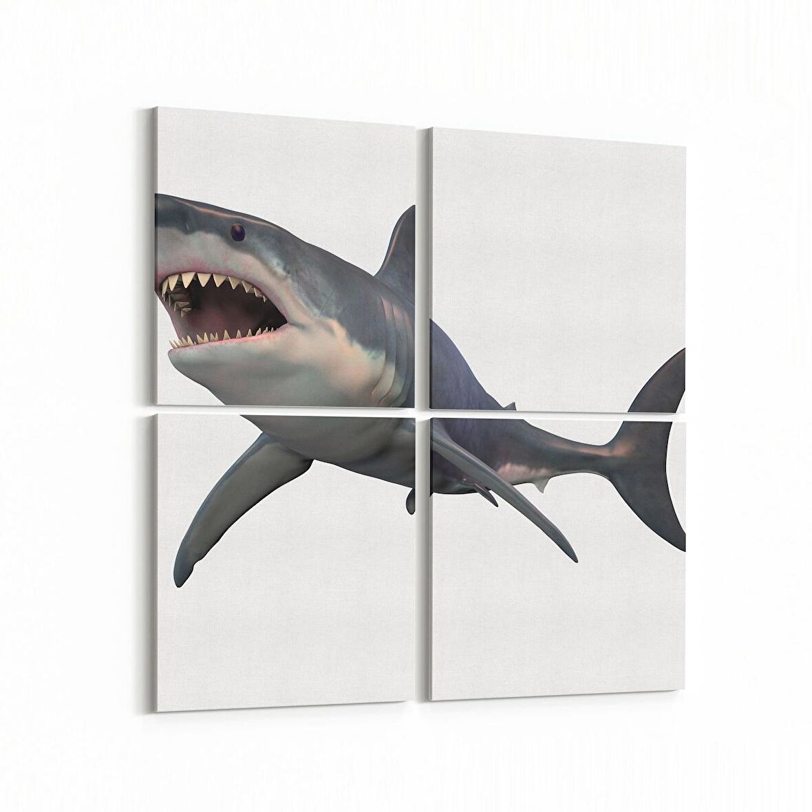 Olla 12611K4 Hayvanlar Alemi Görseli Kare 4'lü Kanvas Tablo (Ölçü: 65X65)