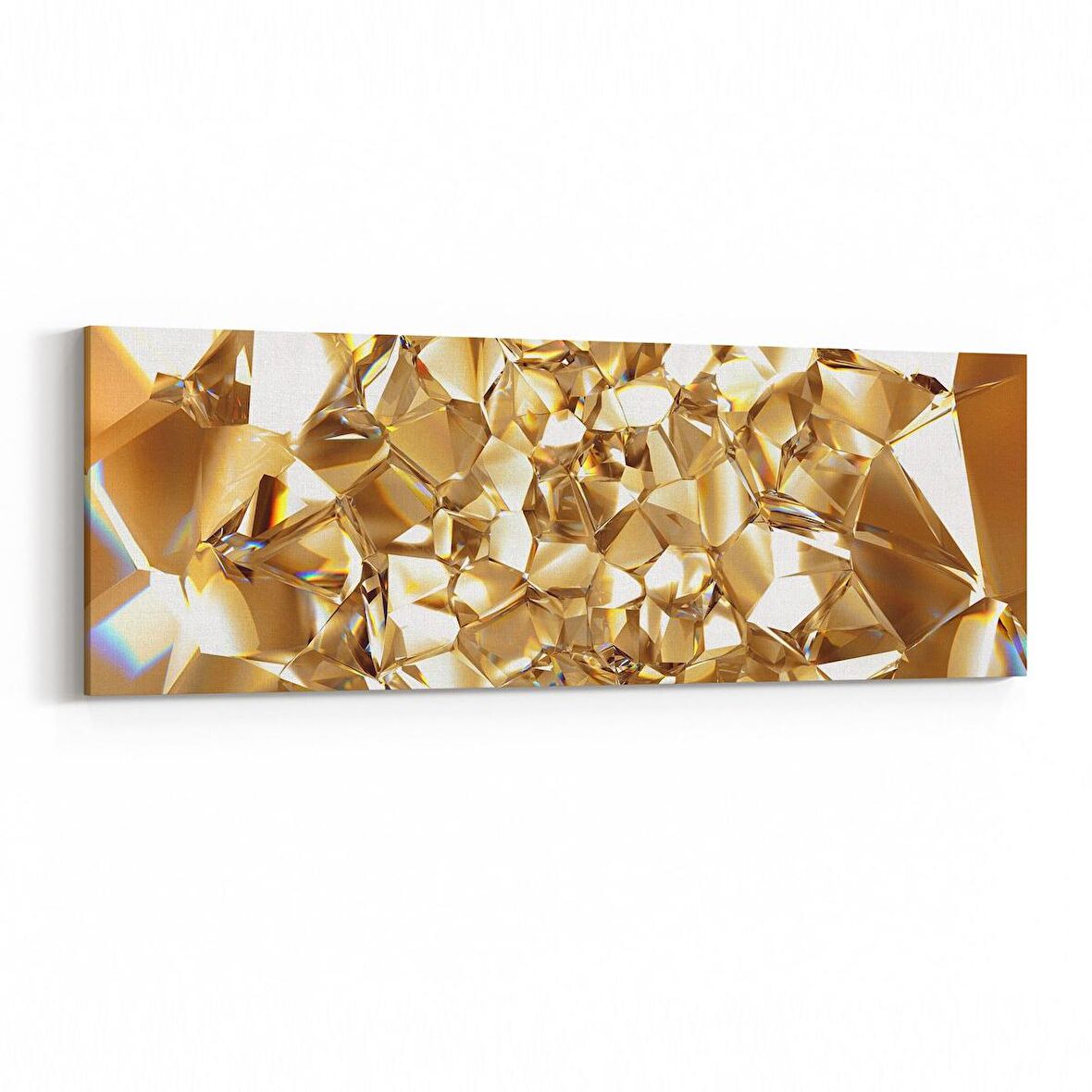 Olla 10089YI Abstract Görsel Yatay İnce Kanvas Tablo (Ölçü: 90X30)