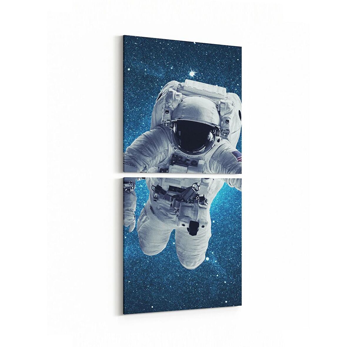 Olla 17610K2D Uzay Görseli Kare 2'li Dikey Kanvas Tablo (Ölçü: 30X65)