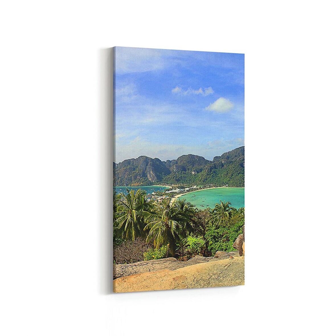 Olla 14566DD Doğa / Manzara Görseli Dikey Dar Kanvas Tablo (Ölçü: 40X80)