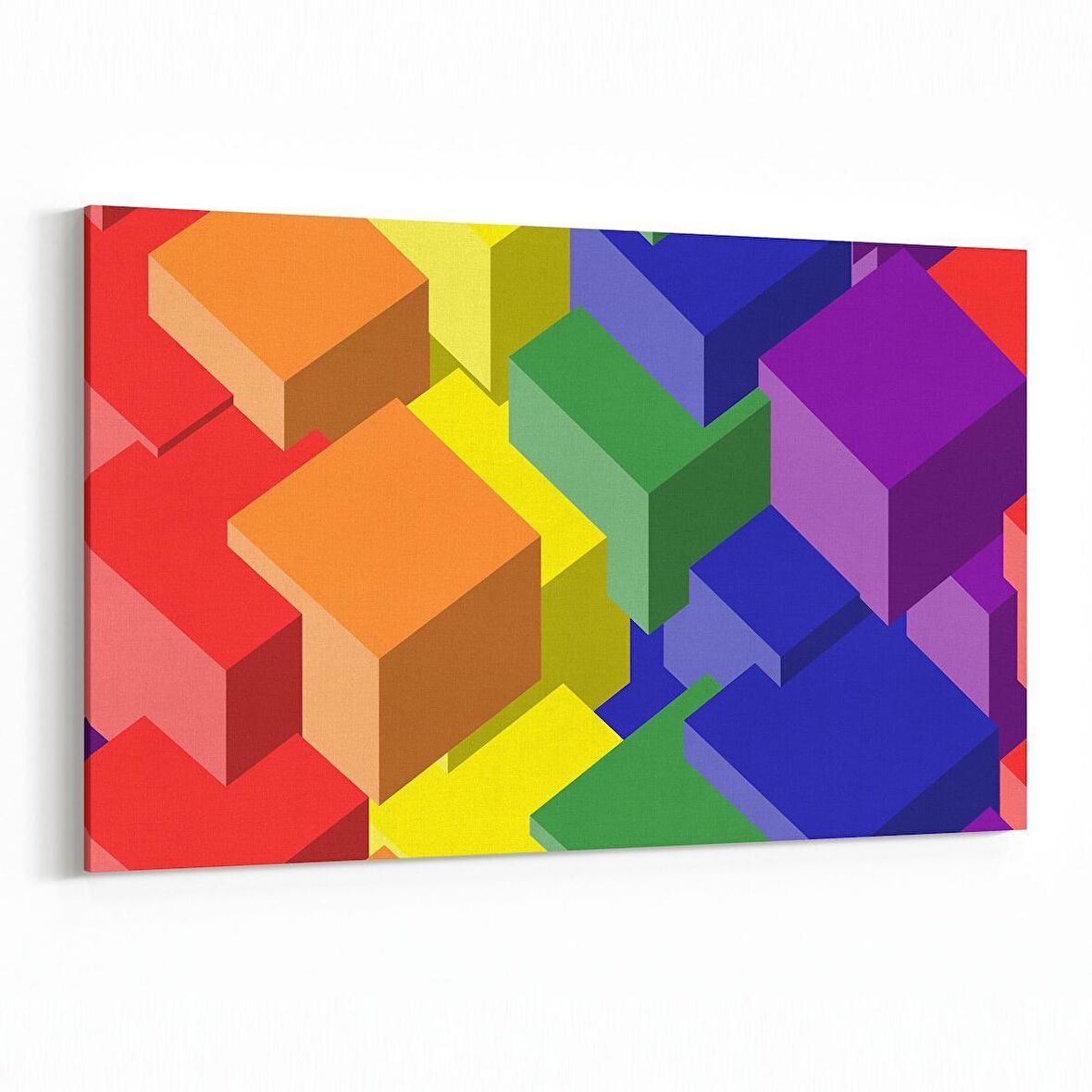 Olla 10046Y Abstract 3 Boyut Görsel Yatay Kanvas Tablo (Ölçü: 90X60)