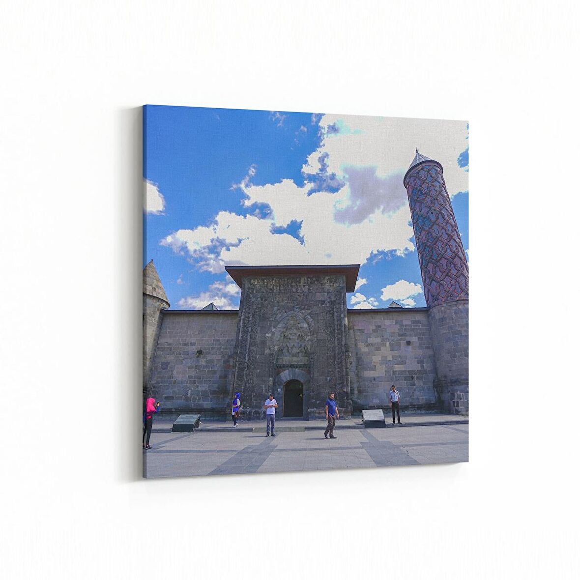 Olla 18242K Yapı Görseli Kare Kanvas Tablo (Ölçü: 100X100)