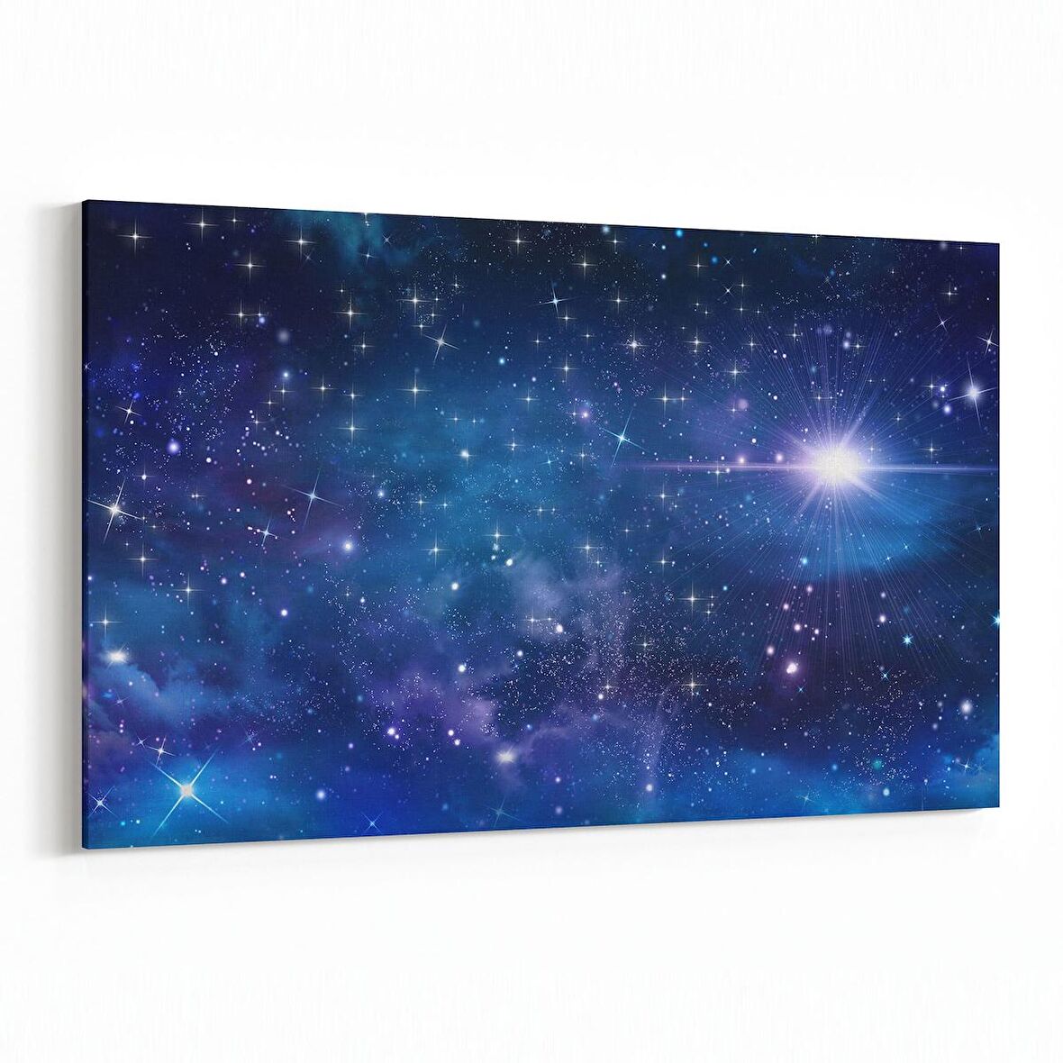 Olla 14708Y Gece Gökyüzü Görseli Yatay Kanvas Tablo (Ölçü: 150X100)