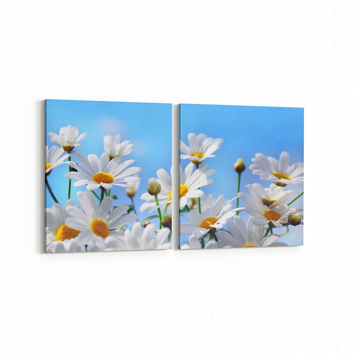 Olla 10782K2Y Ağaç Görseli Kare 2'li Yatay Kanvas Tablo (Ölçü: 125X60)