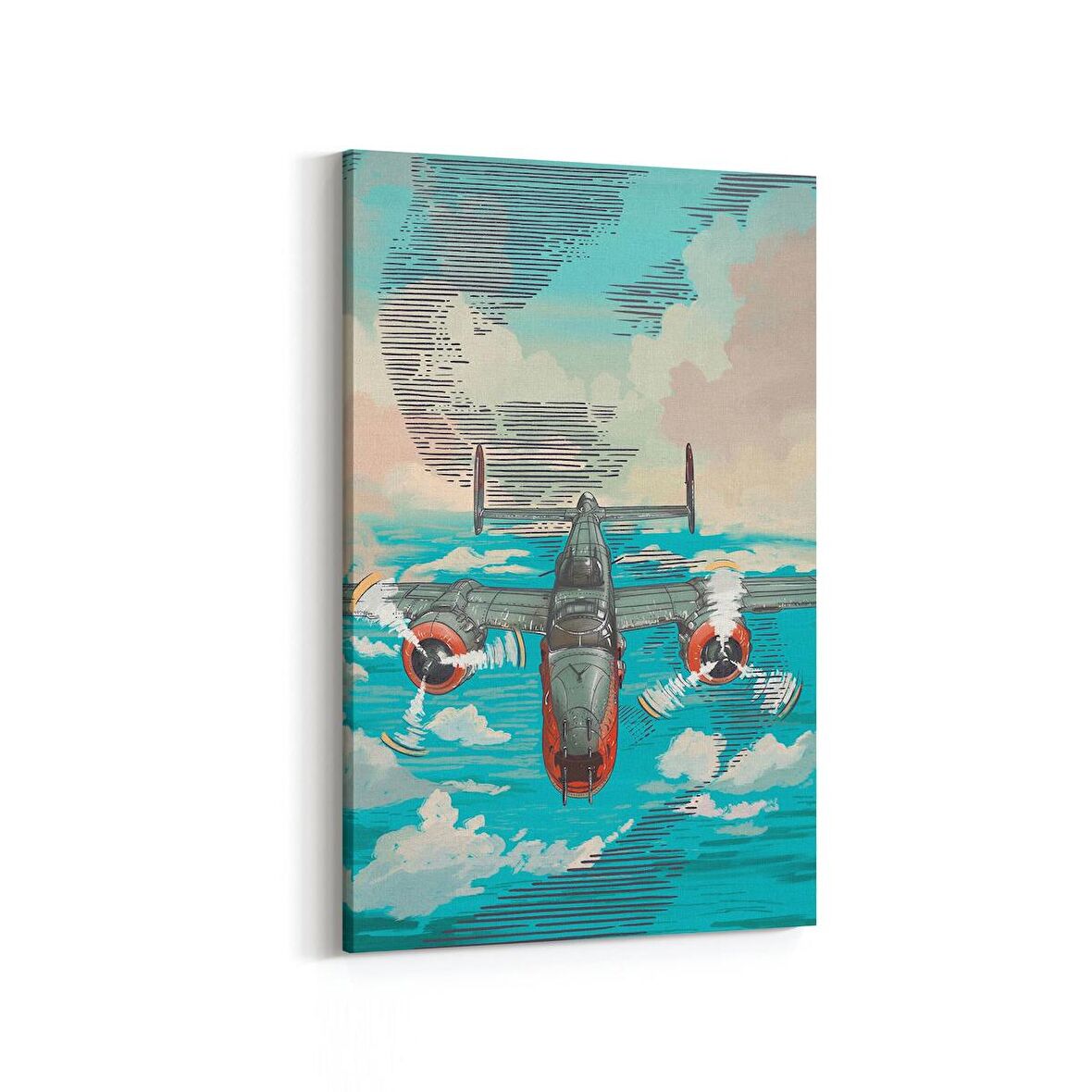 Olla 12266D Araç Görseli Dikey Kanvas Tablo (Ölçü: 100X150)