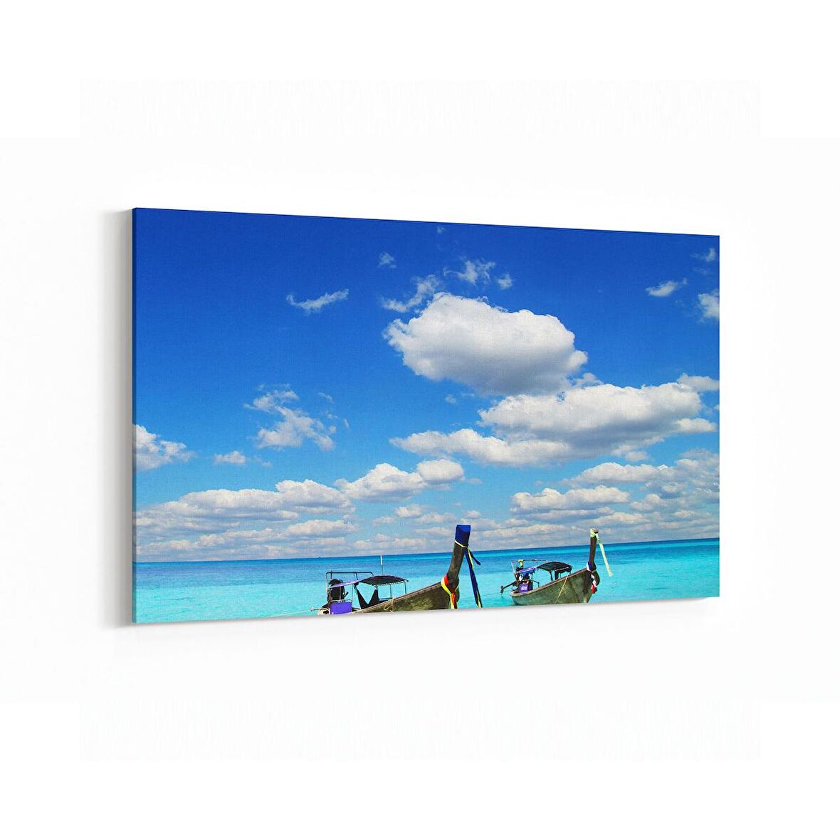 Olla 16372Y Kumsal / Sahil Görseli Yatay Kanvas Tablo (Ölçü: 150X100)