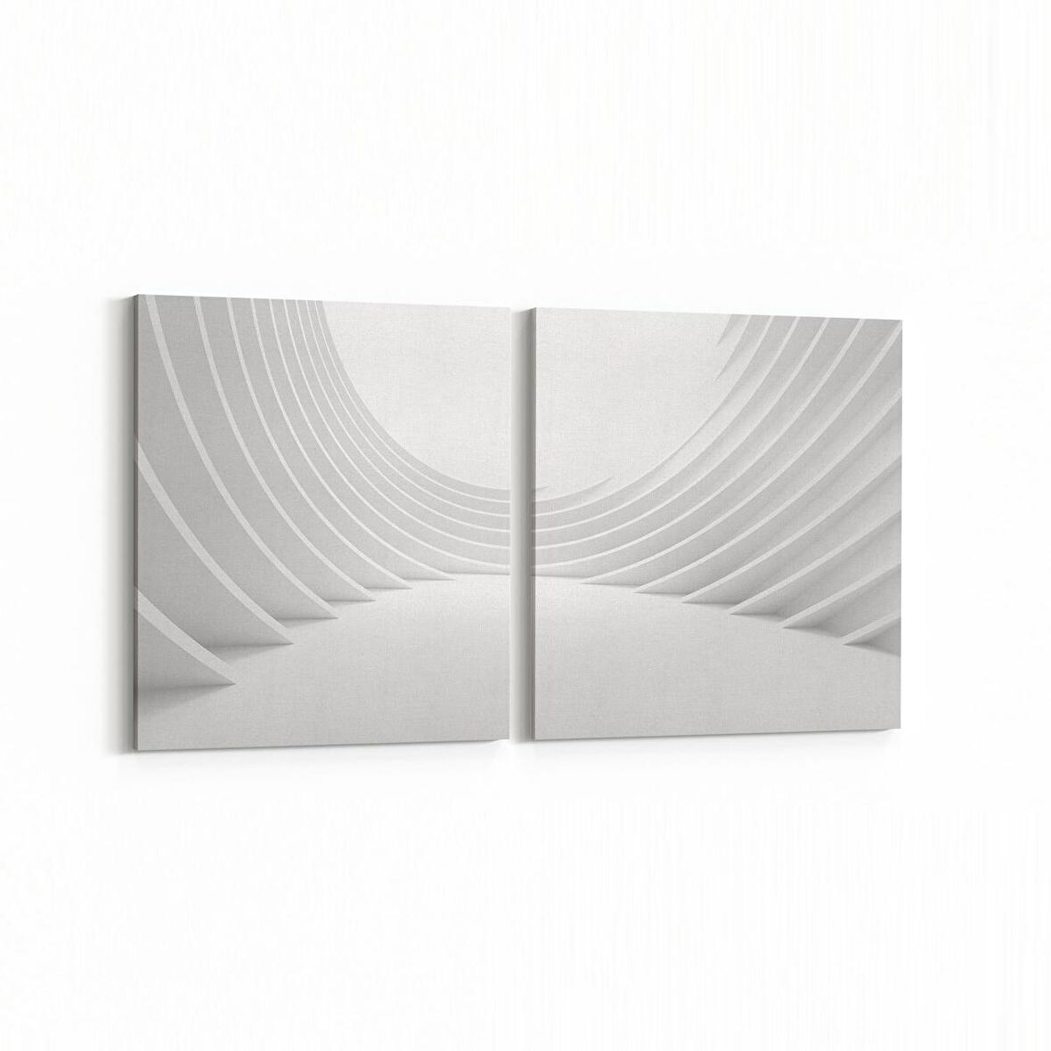 Olla 10424K2Y Abstract Tünel Görsel Kare 2'li Yatay Kanvas Tablo (Ölçü: 145X70)