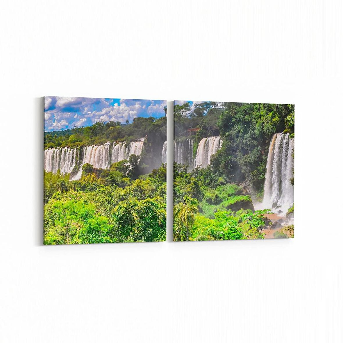 Olla 14272K2Y Doğa / Manzara Görseli Kare 2'li Yatay Kanvas Tablo (Ölçü: 65X30)