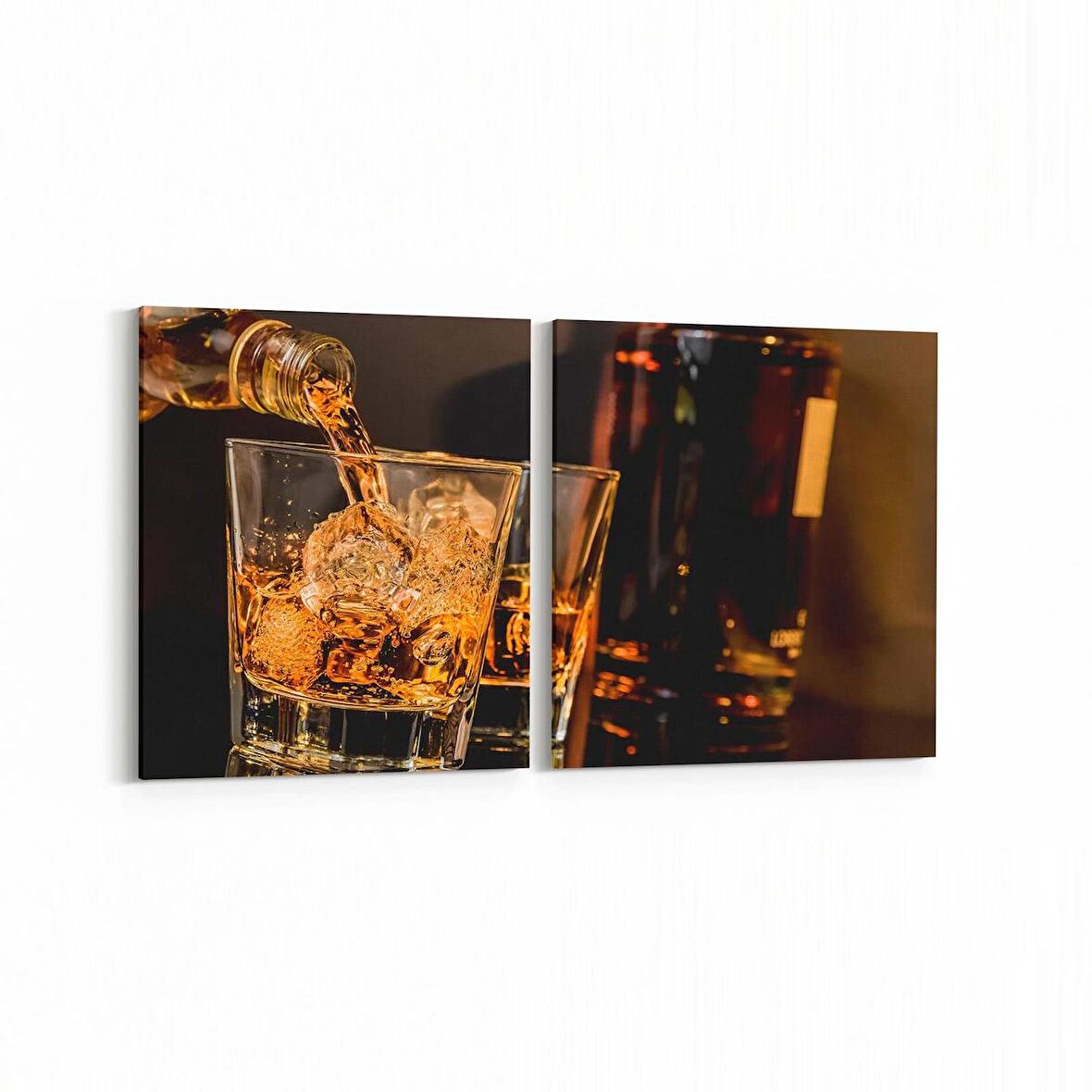 Olla 15154K2Y Gıda Görseli Kare 2'li Yatay Kanvas Tablo (Ölçü: 145X70)