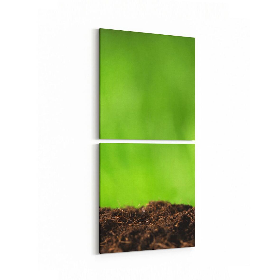 Olla 14287K2D Doğa / Manzara Görseli Kare 2'li Dikey Kanvas Tablo (Ölçü: 30X65)