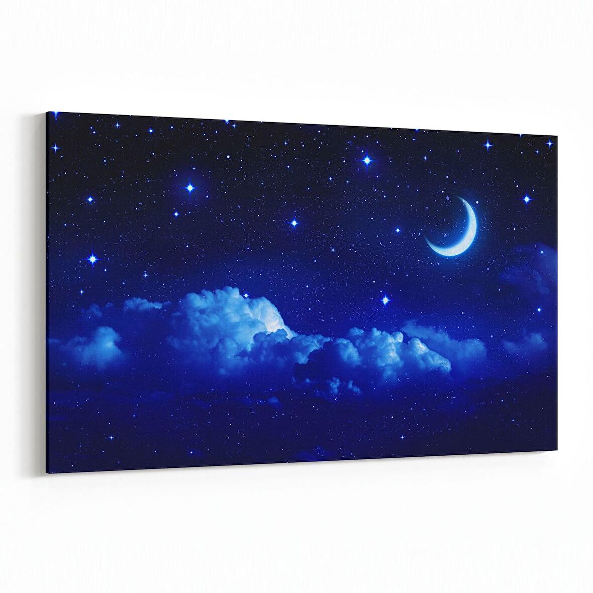 Olla 14698Y Gece Gökyüzü Görseli Yatay Kanvas Tablo (Ölçü: 120X80)