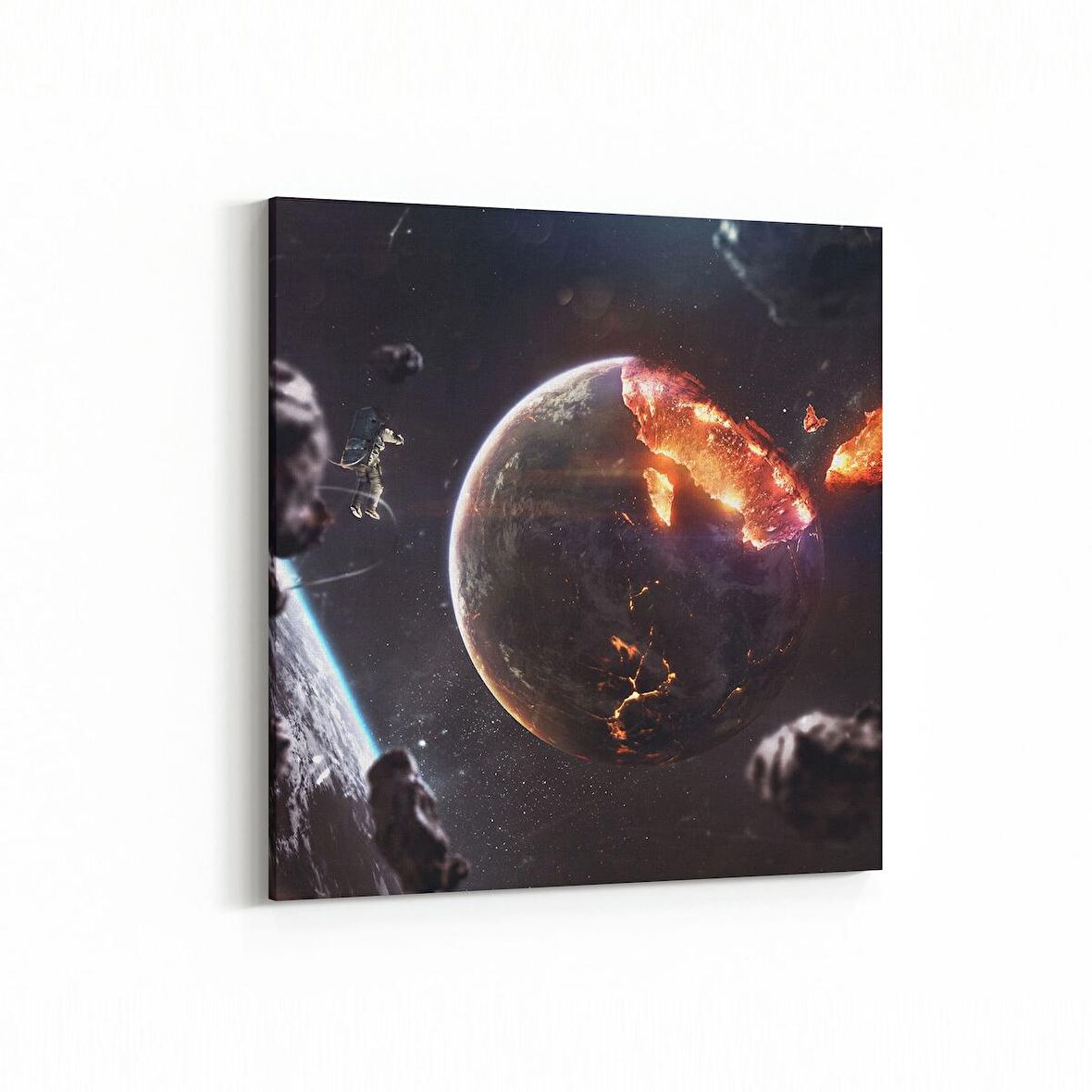 Olla 17688K Uzay Görseli Kare Kanvas Tablo (Ölçü: 25X25)