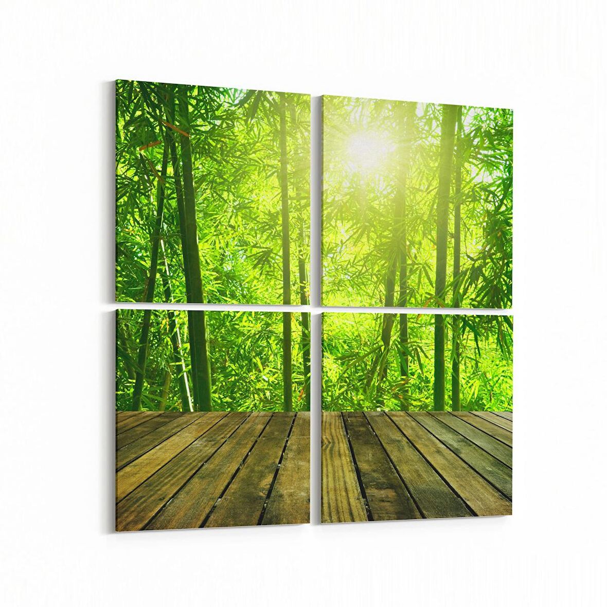 Olla 13494K4 Doğa / Manzara Görseli Kare 4'lü Kanvas Tablo (Ölçü: 65X65)