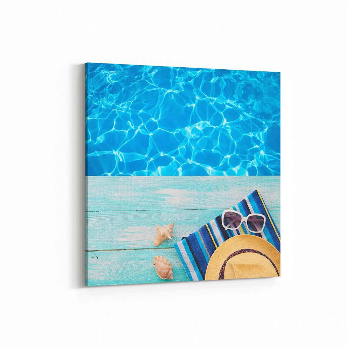 Olla 12933K Deniz / Okyanus Görseli Kare Kanvas Tablo (Ölçü: 25X25)