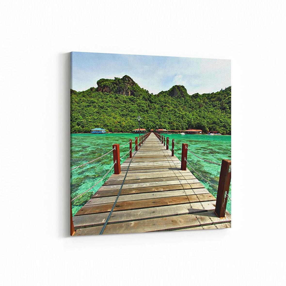 Olla 13784K Doğa / Manzara Görseli Kare Kanvas Tablo (Ölçü: 25X25)