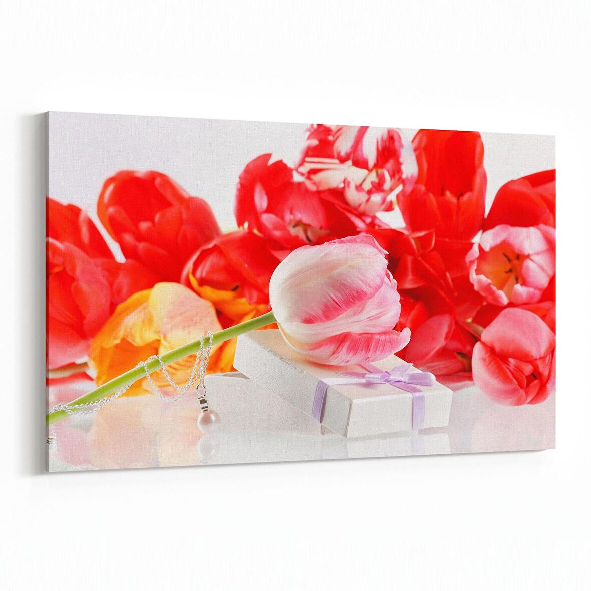 Olla 11615Y Çiçek Görseli Yatay Kanvas Tablo (Ölçü: 90X60)