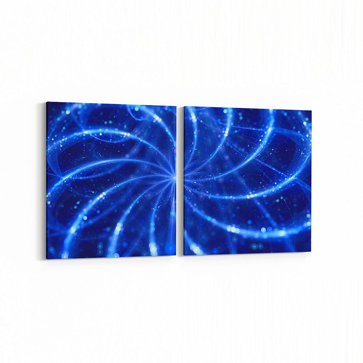 Olla 10333K2Y Abstract Görsel Kare 2'li Yatay Kanvas Tablo (Ölçü: 65X30)