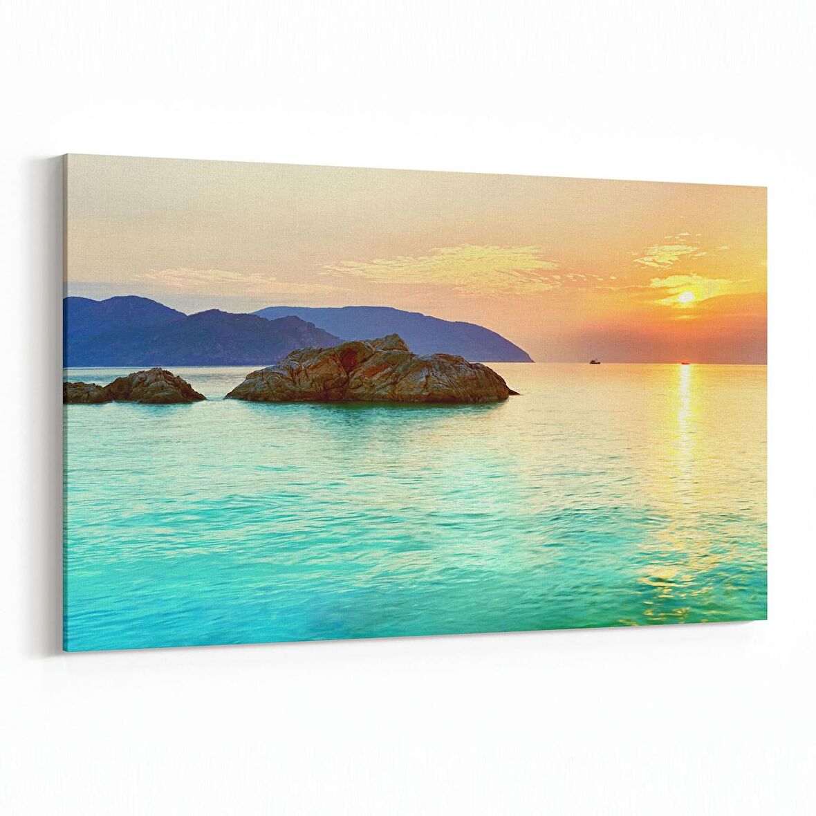 Olla 16098Y Günbatımı Görseli Yatay Kanvas Tablo (Ölçü: 120X80)