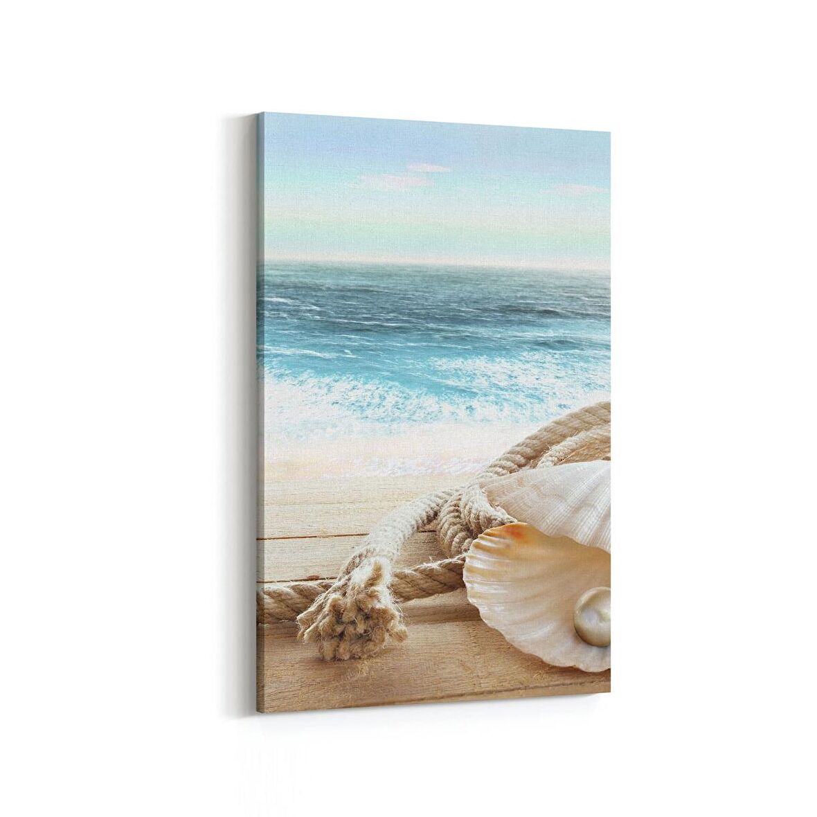 Olla 16354D Kumsal / Sahil Görseli Dikey Kanvas Tablo (Ölçü: 60X90)