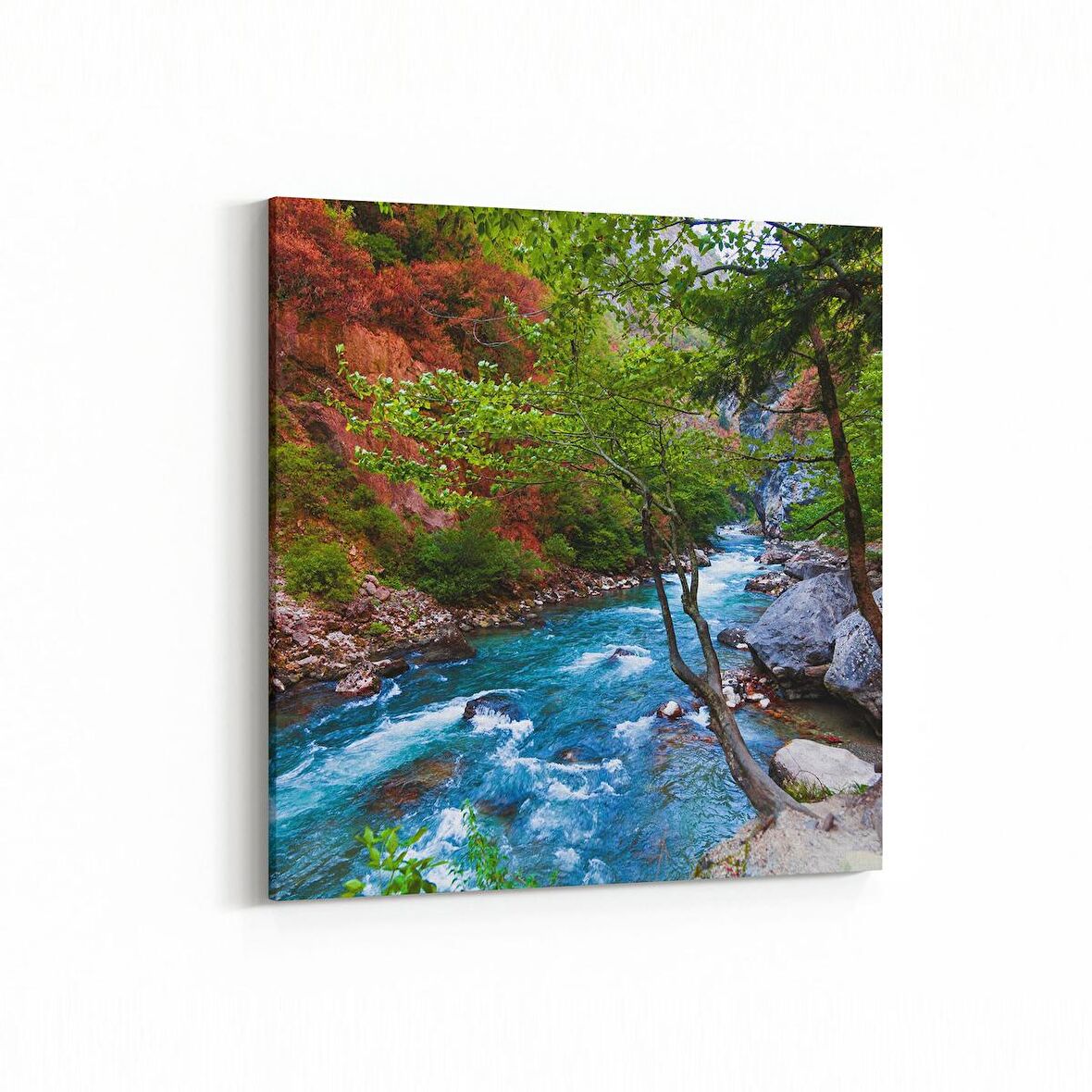 Olla 14087K Doğa / Manzara Görseli Kare Kanvas Tablo (Ölçü: 30X30)