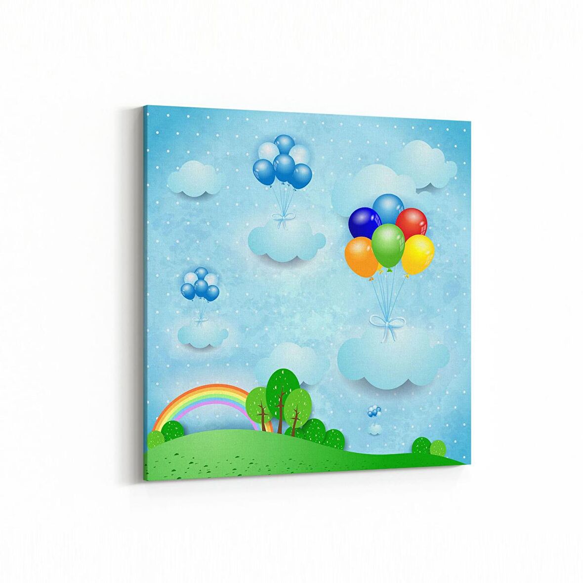 Olla 12732K Çocuk Odası Görseli Kare Kanvas Tablo (Ölçü: 25X25)