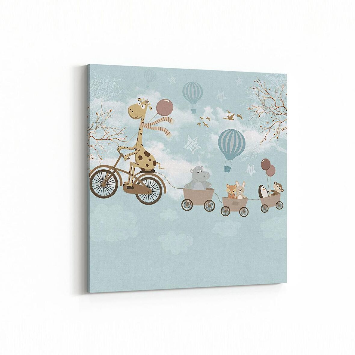 Olla 12755K Çocuk Odası Görseli Kare Kanvas Tablo (Ölçü: 25X25)