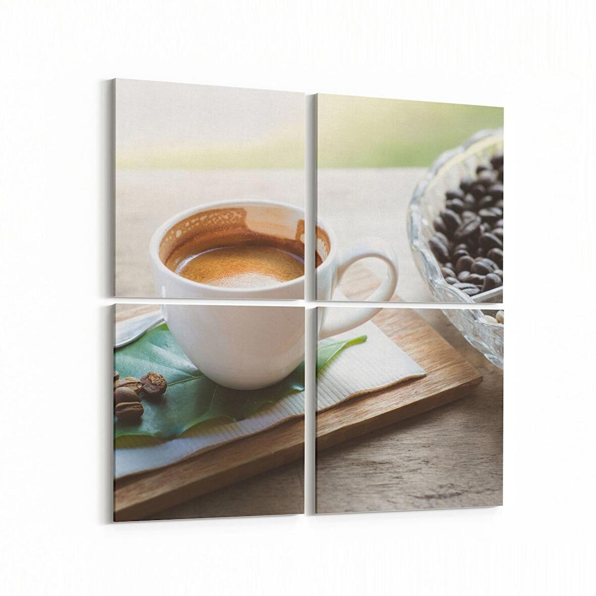 Olla 15306K4 Gıda Görseli Kare 4'lü Kanvas Tablo (Ölçü: 125X125)