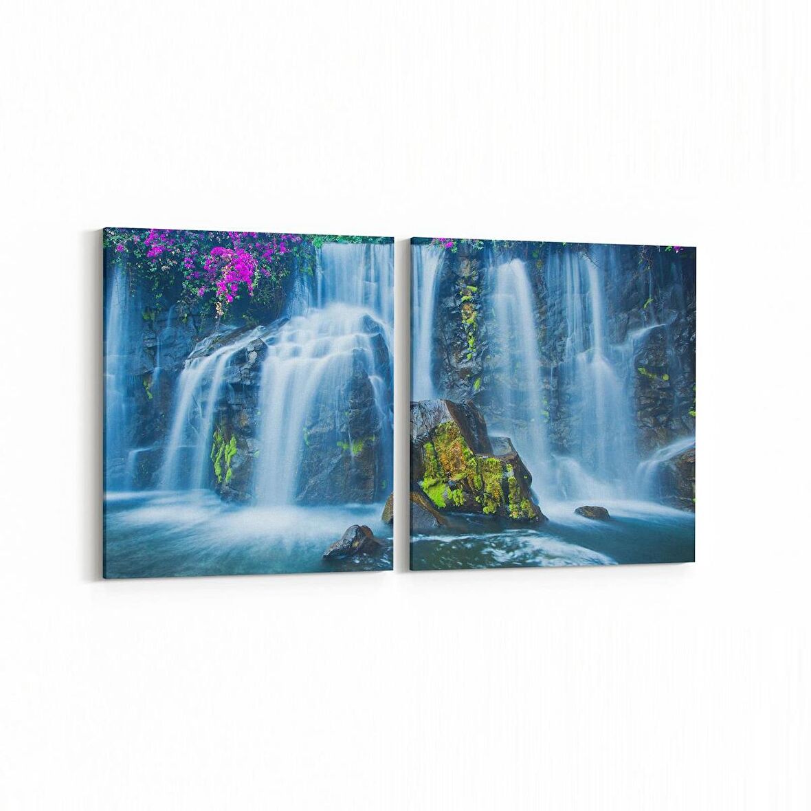 Olla 14589K2Y Doğa / Manzara Görseli Kare 2'li Yatay Kanvas Tablo (Ölçü: 85X40)