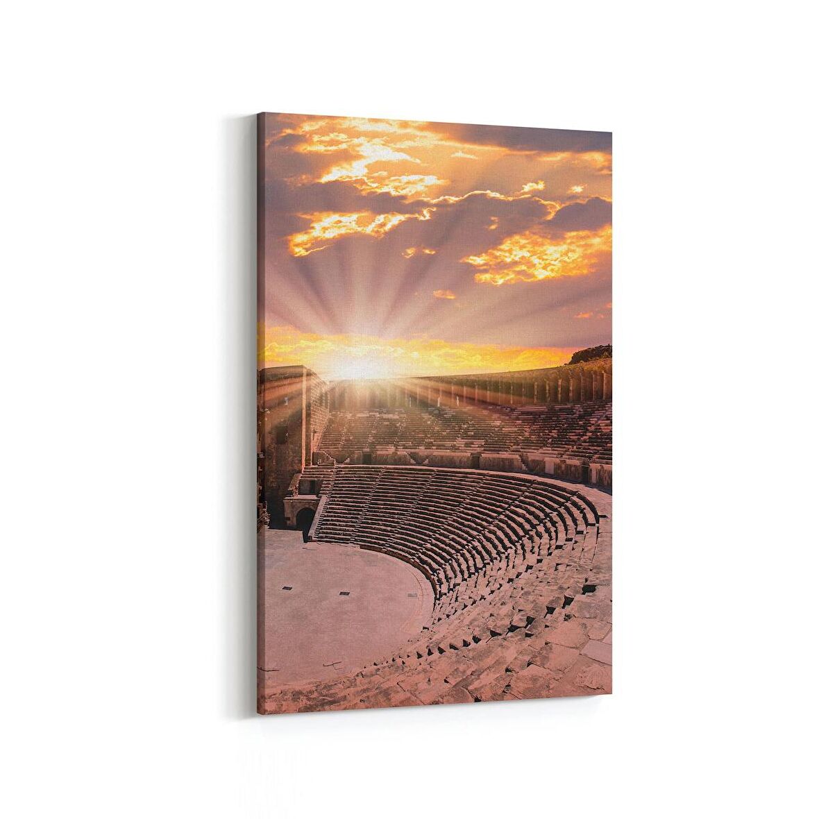 Olla 16017D Günbatımı Görseli Dikey Kanvas Tablo (Ölçü: 100X150)