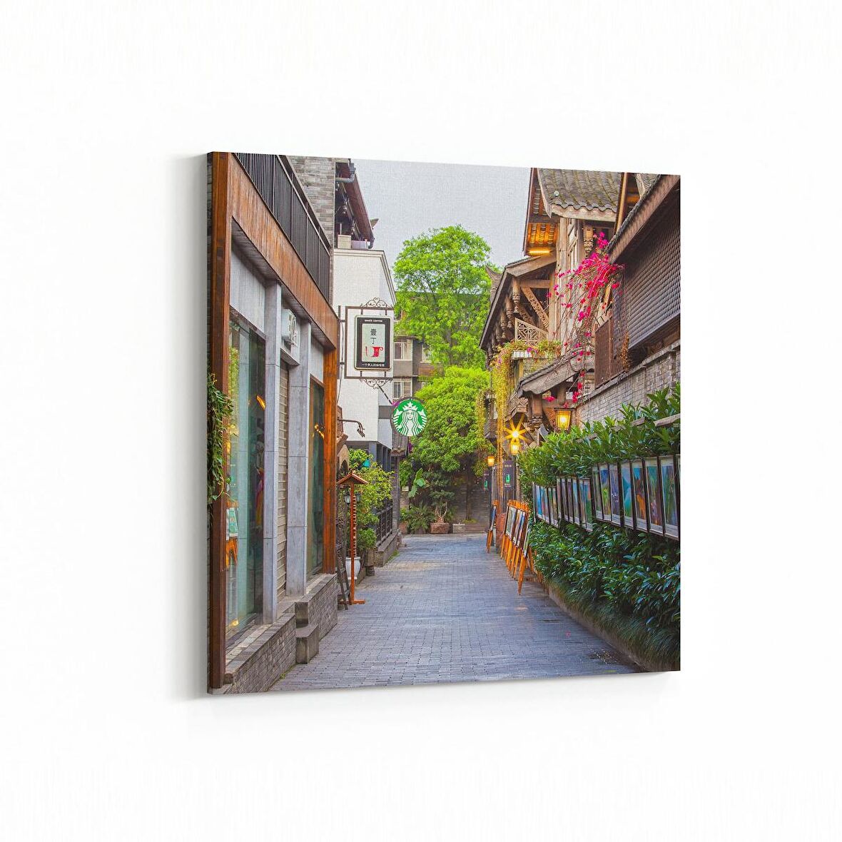 Olla 18606K Yapı Görseli Kare Kanvas Tablo (Ölçü: 25X25)