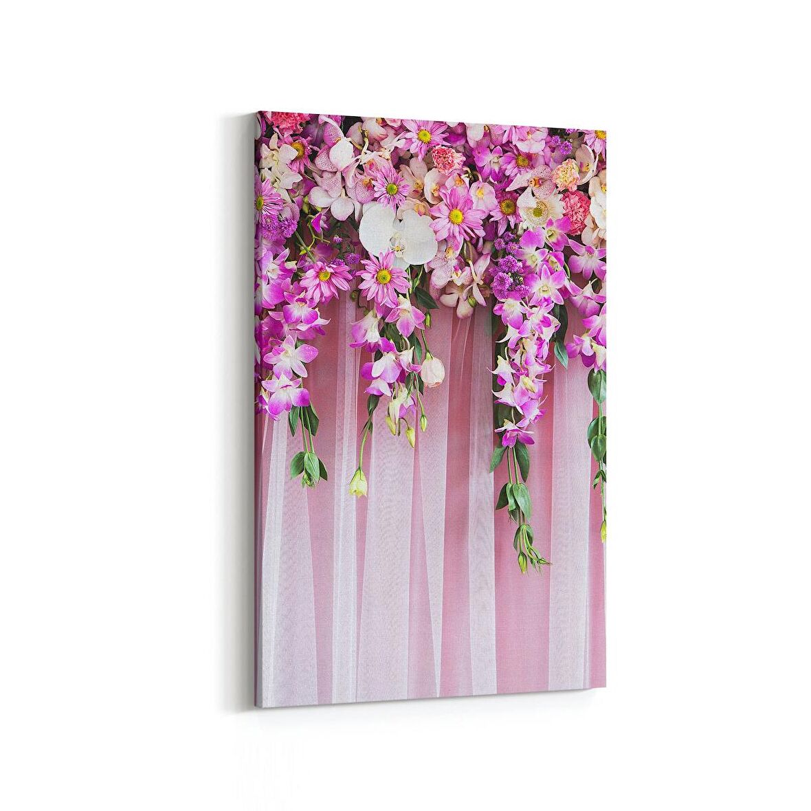 Olla 11574D Çiçek Görseli Dikey Kanvas Tablo (Ölçü: 60X90)