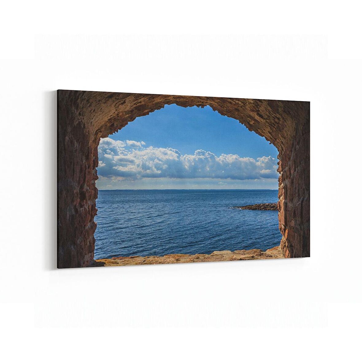 Olla 16438Y Kumsal / Sahil Görseli Yatay Kanvas Tablo (Ölçü: 90X60)