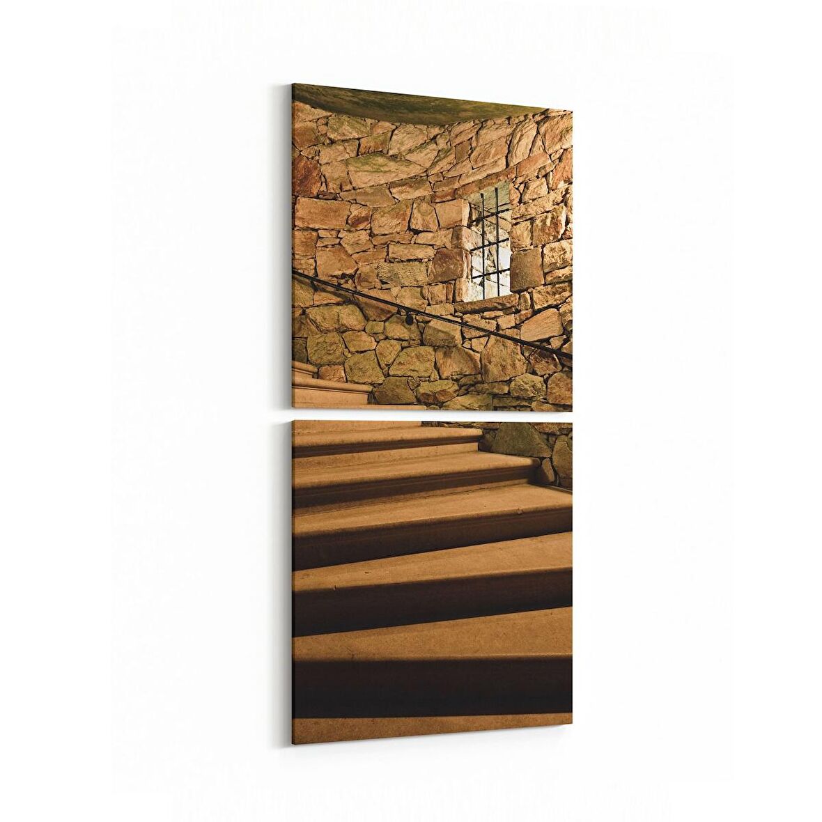 Olla 14171K2D Doğa / Manzara Görseli Kare 2'li Dikey Kanvas Tablo (Ölçü: 30X65)