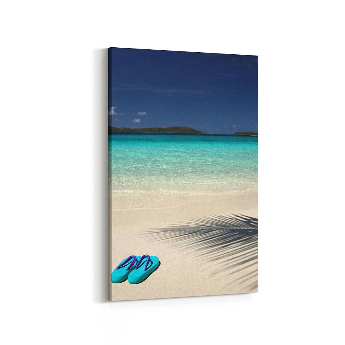 Olla 16542D Kumsal / Sahil Görseli Dikey Kanvas Tablo (Ölçü: 70X105)