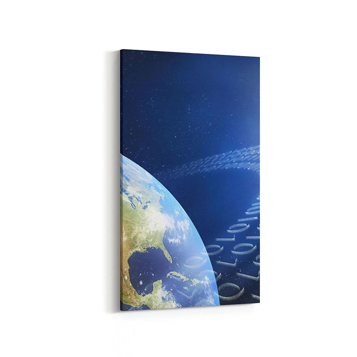 Olla 17692DD Uzay Görseli Dikey Dar Kanvas Tablo (Ölçü: 60X120)