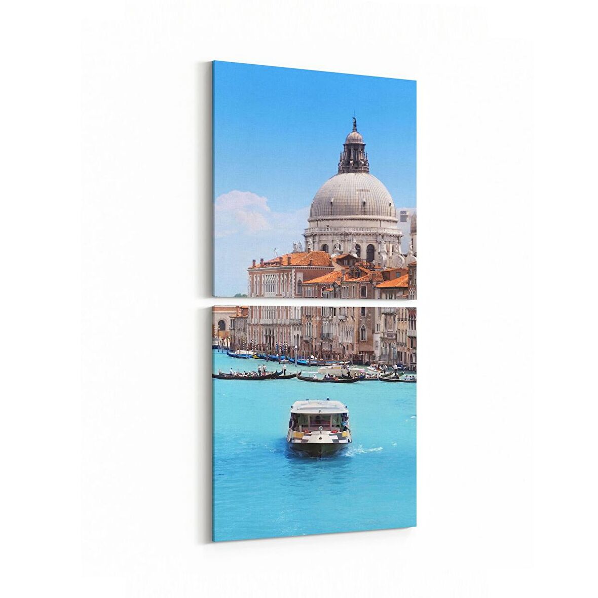 Olla 17941KD Yapı Görseli Kare 2'li Dikey Kanvas Tablo (Ölçü: 30X65)