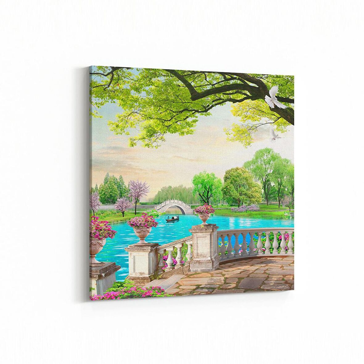 Olla 13663K Doğa / Manzara Görseli Kare Kanvas Tablo (Ölçü: 25X25)