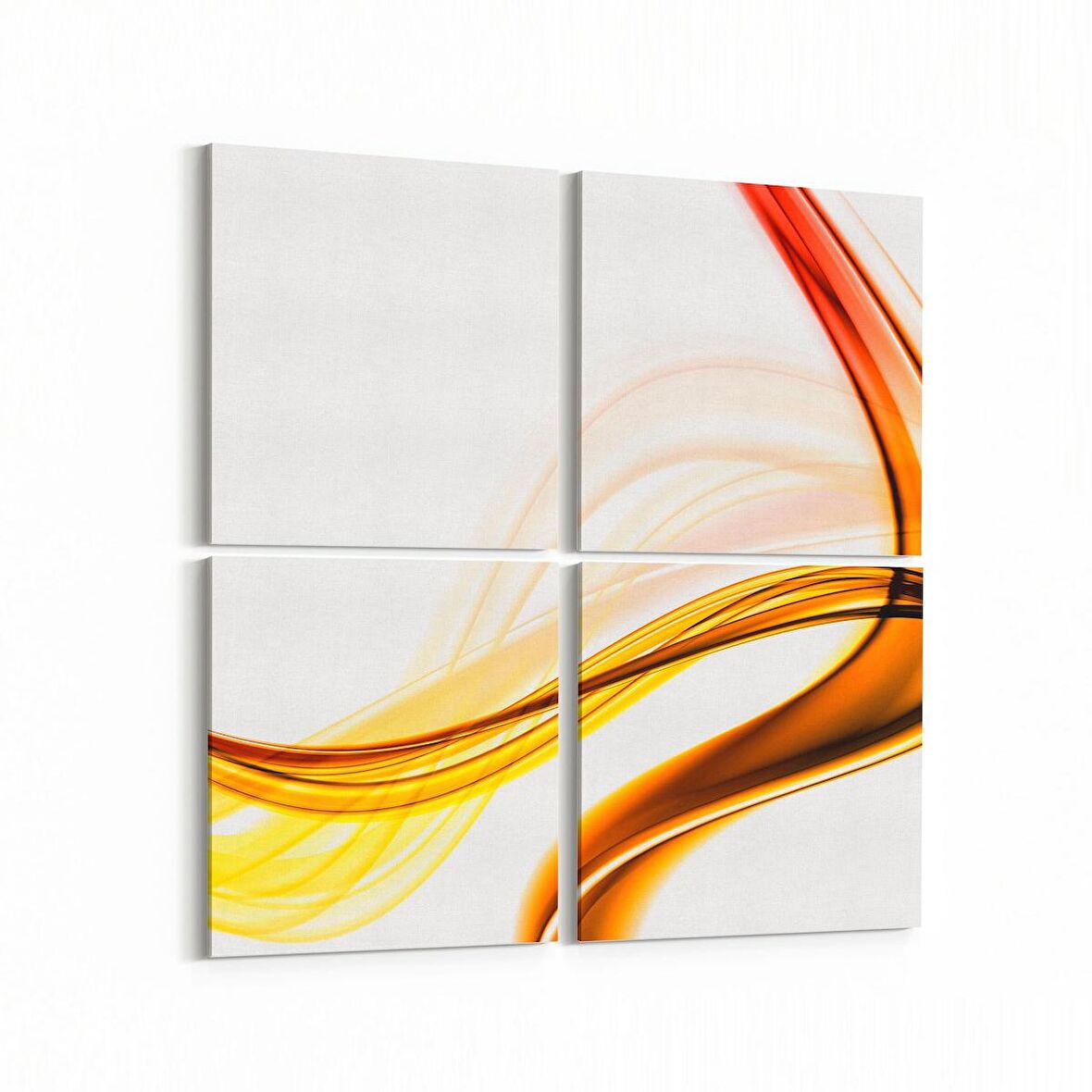 Olla 10204K4 Abstract Görsel Kare 4'lü Kanvas Tablo (Ölçü: 145X145)