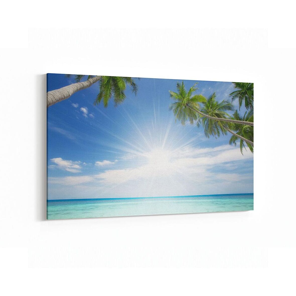 Olla 16636Y Kumsal / Sahil Görseli Yatay Kanvas Tablo (Ölçü: 90X60)