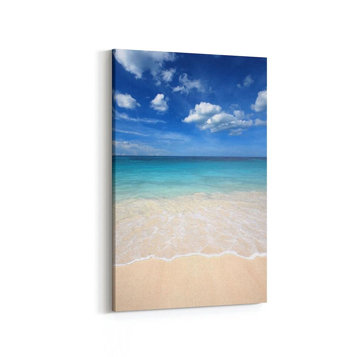 Olla 16410D Kumsal / Sahil Görseli Dikey Kanvas Tablo (Ölçü: 70X105)