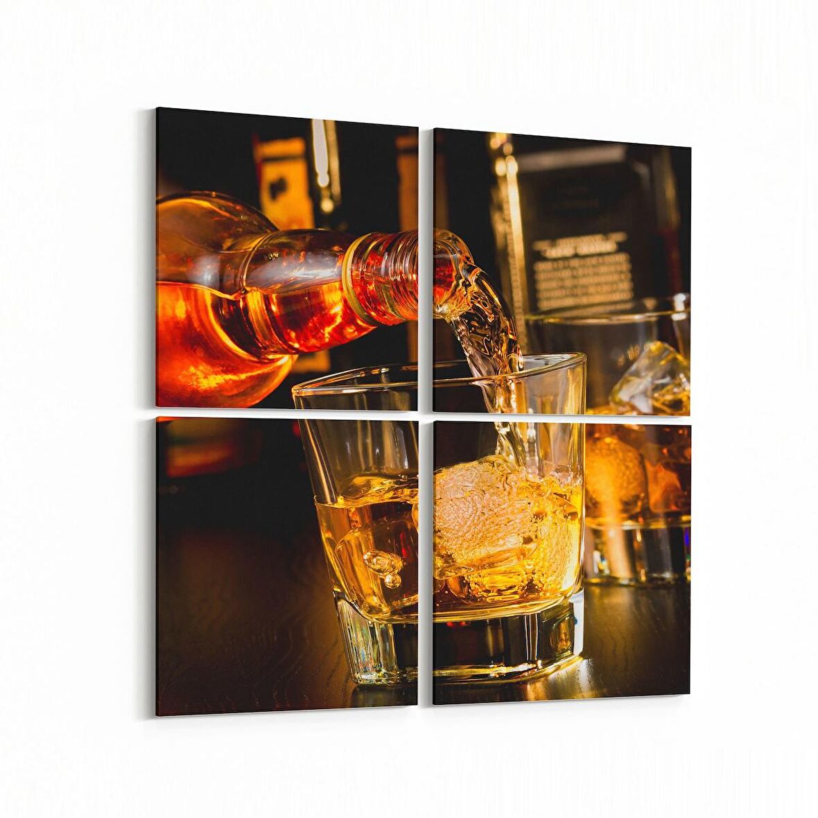 Olla 15110K4 Gıda Görseli Kare 4'lü Kanvas Tablo (Ölçü: 145X145)