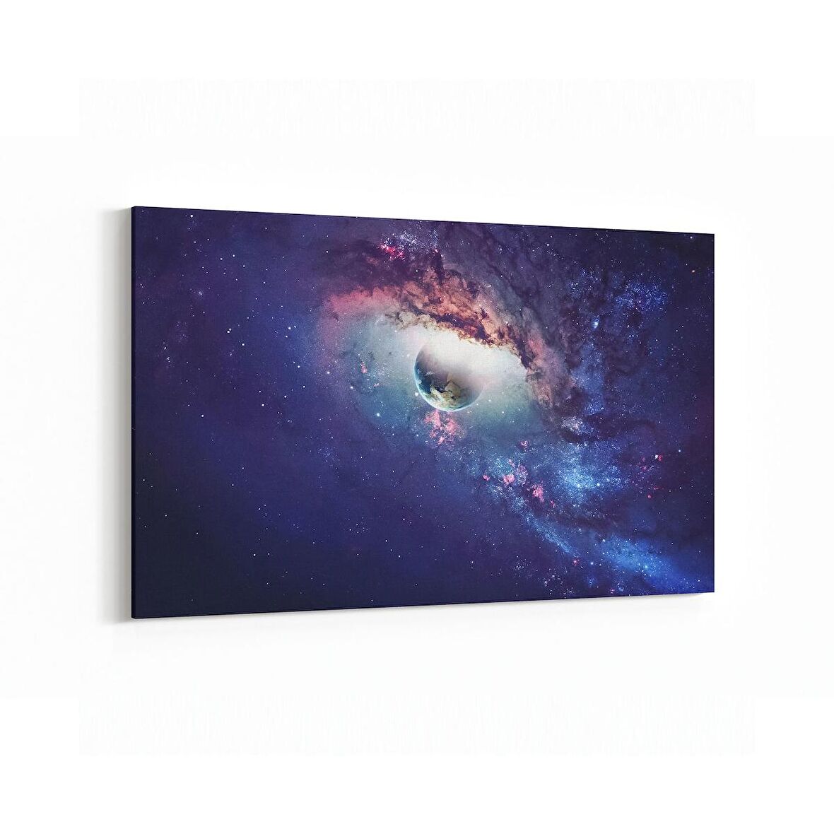 Olla 17654Y Uzay Görseli Yatay Kanvas Tablo (Ölçü: 90X60)