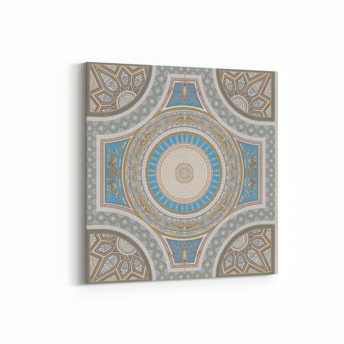 Olla 18932K Yapı Görseli Kare Kanvas Tablo (Ölçü: 100X100)