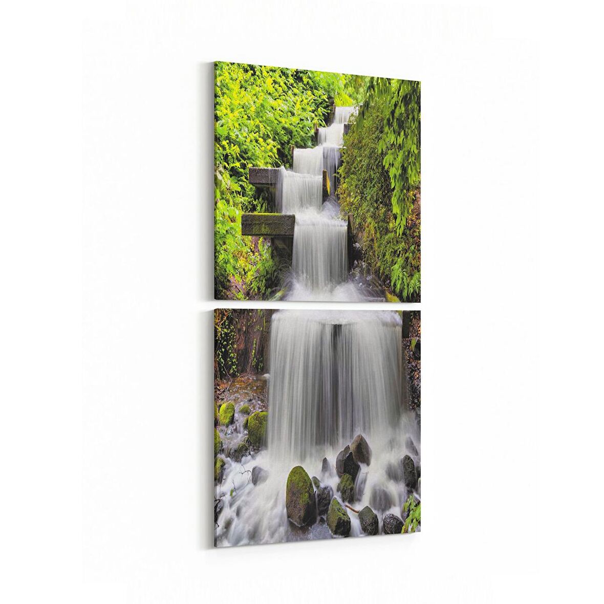 Olla 13650K2D Doğa / Manzara Görseli Kare 2'li Dikey Kanvas Tablo (Ölçü: 30X65)
