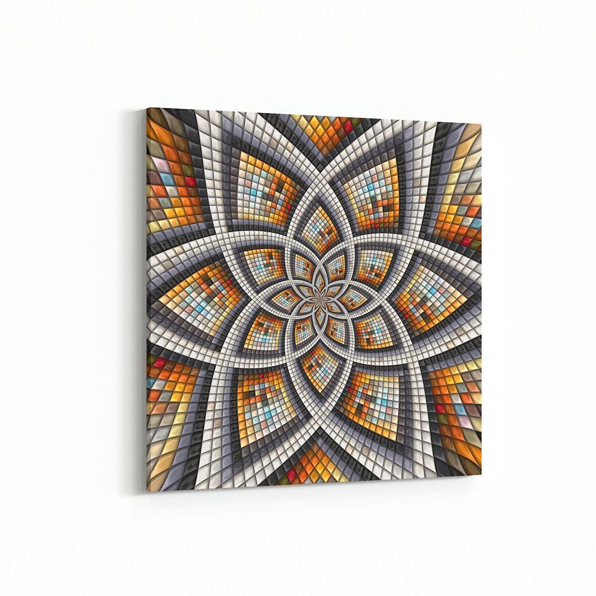 Olla 10203K Abstract Görsel Kare Kanvas Tablo (Ölçü: 30X30)