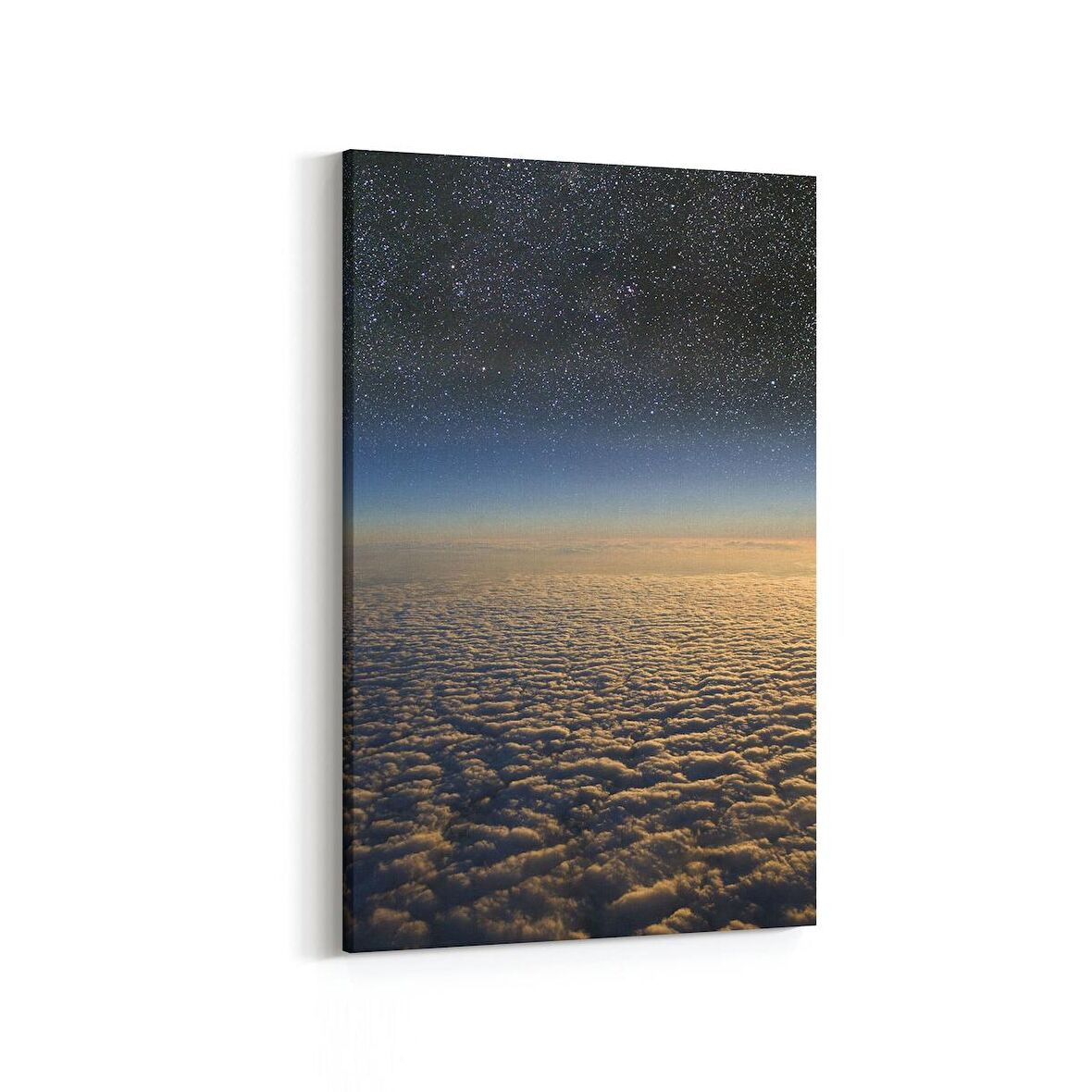 Olla 14848D Gece Gökyüzü Görseli Dikey Kanvas Tablo (Ölçü: 100X150)